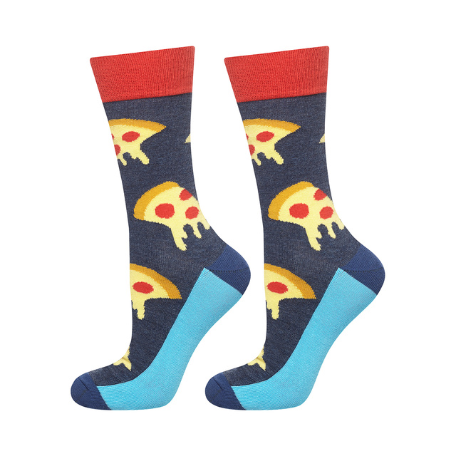 1 Paare von lustigen Socken mit Pizzamotive | Herensocken | SOXO