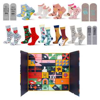 Adventskalender mit Socken 12er-Pack