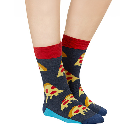 1 Paare von lustigen Socken mit Pizzamotive | Herensocken | SOXO