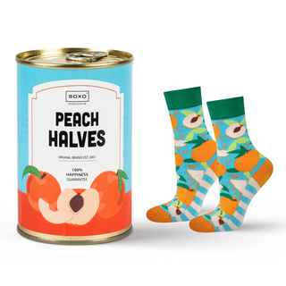 Socken mit Peach-Motiv in Dose