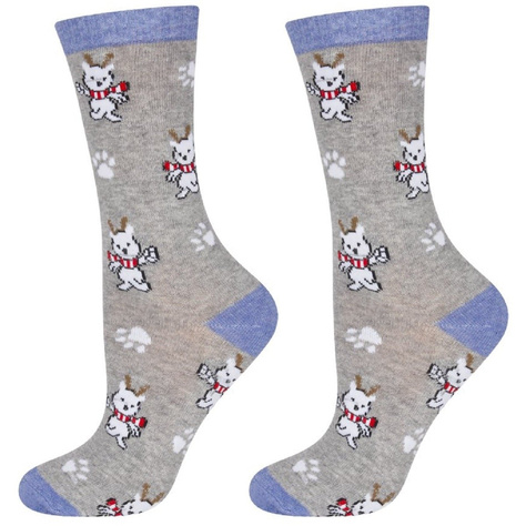 Bunte Damen Socken SOXO GOOD STUFF Lustige Hund