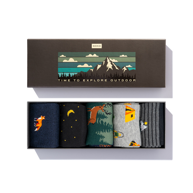 Socken mit Abenteuer-Motiv 5er-Pack