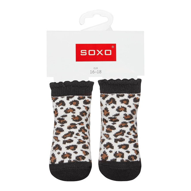 1 Paare von lustige Socken mit Leopardenmuster | Babysocken | SOXO