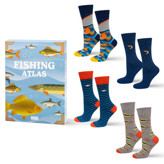 Bunte Herrensocken SOXO Angel-Atlas - 4 Paare