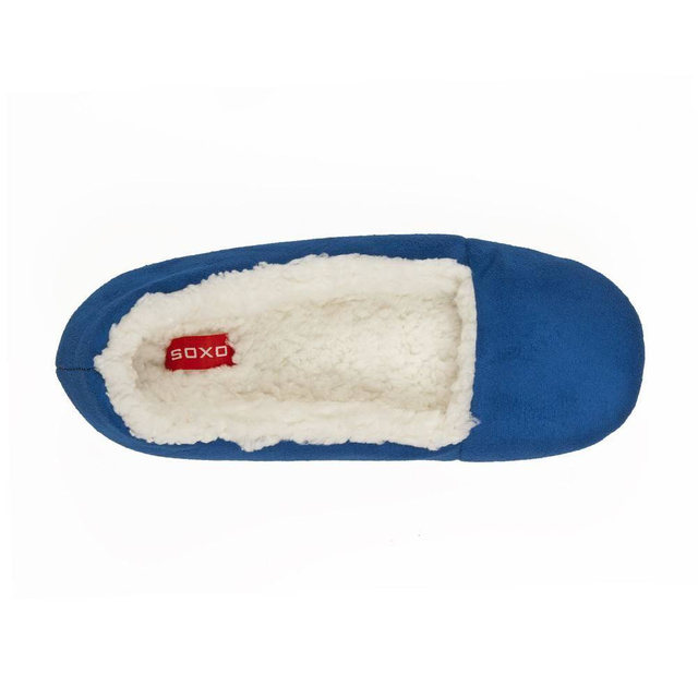 OUTLET Blau Hausschuhe Damen Ballerinas SOXO mit soft Sohle 