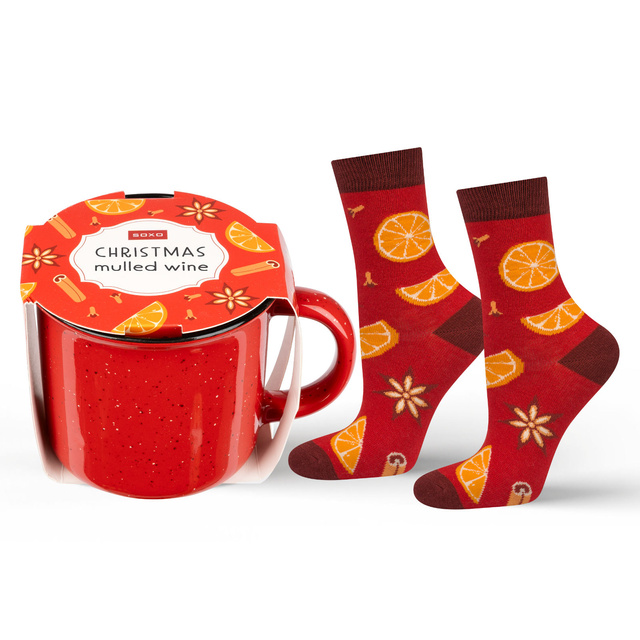 SOXO Frauensocken Weihnachtsbecherwärmer