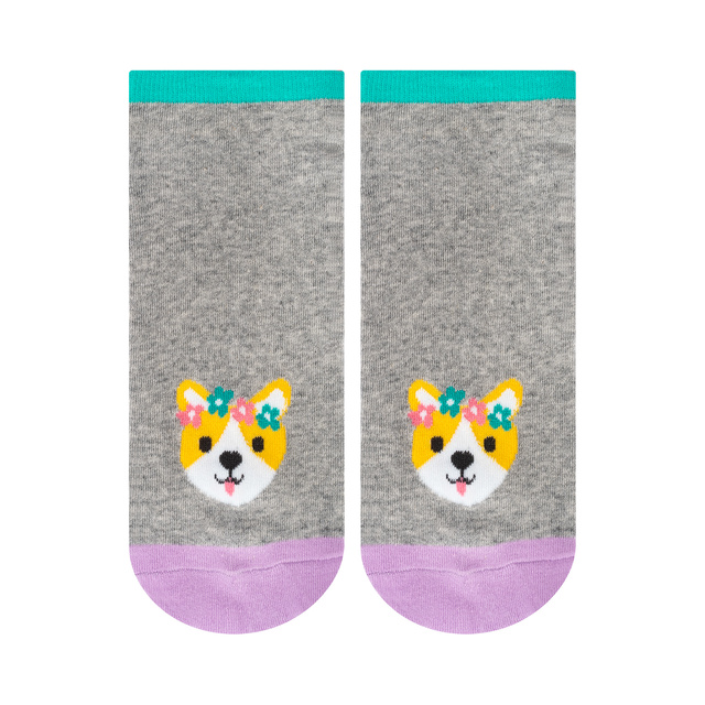 Set mit 5x Kurze Damensocken | Hundmotiv | SOXO