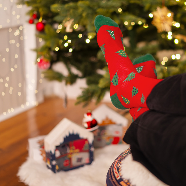 Socken mit Weihnachts-Motiv 4er-Pack