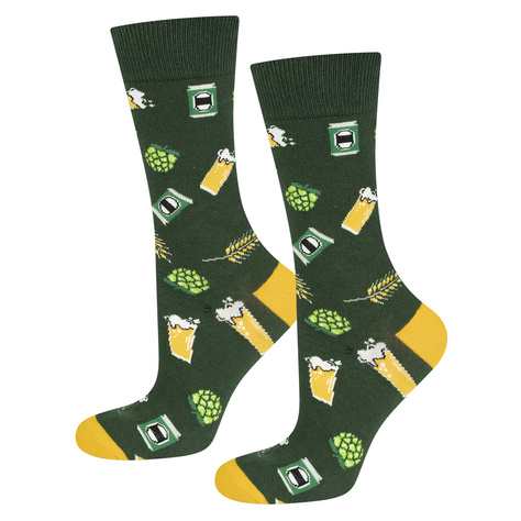 1 Paar von lustigen Socken mit Pale Lager Biermotiv in einzigartiger Verpackung | Herrensocken | SOXO