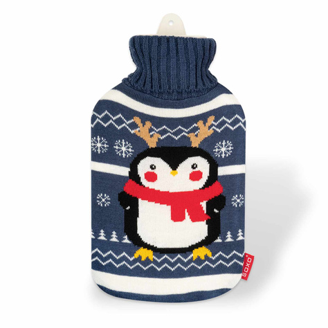 Pinguin Wärmflasche im Pullover lustiges Geschenk für Nikolaustag | Weihnachten