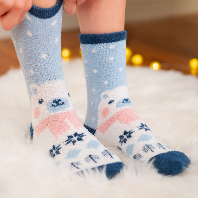 Socken mit Teddybär-Motiv