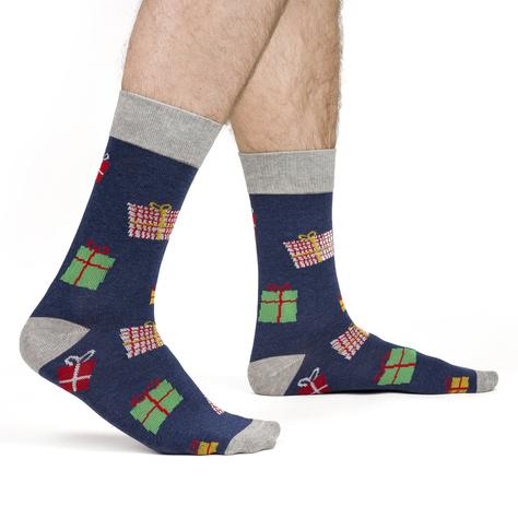 Set mit 2x  Herrensocken mit Weihnachtsmotiv + 1x Herrensocken mit Biermotiv | SOXO