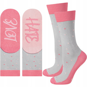 Bunte Damen lange Socken SOXO mit Untertiteln Baumwollen love