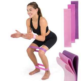 Set aus 3x Soxo rosa Widerstandsbändern für Übungen