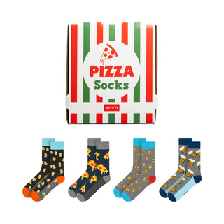 Socken mit Pizza-Motiv 4er-Pack