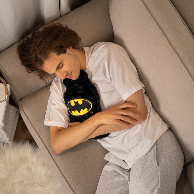 Batman Wärmflasche SOXO Heizung im Plüschbezug Geschenkidee BIG 1,8l