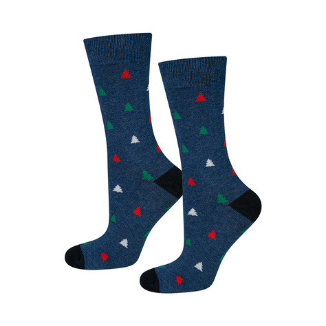 3 Paare von lustigen Socken mit Weihnachten motiv in einzigartiger Verpackung | Herrensocken | SOXO