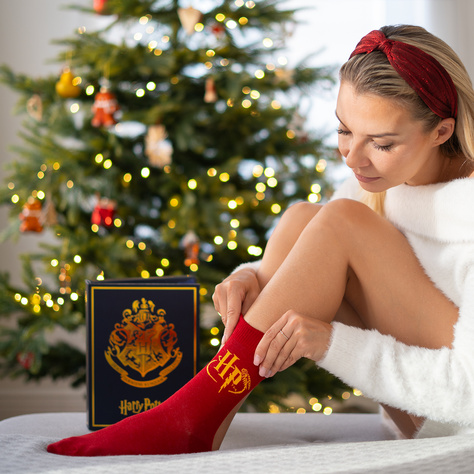 Adventskalender| Harry Potter Buch | 6 Paar Damensocken | SOXO 