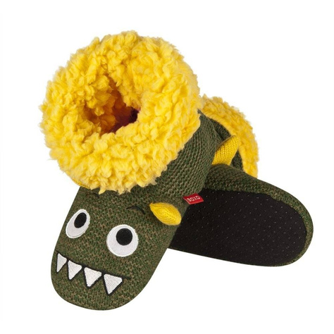 OUTLET Bunte Kinder Hausschuhe SOXO flauschige mit Monstermotiv