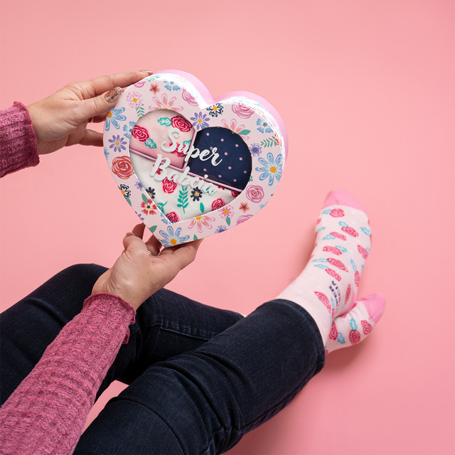 Bunte Damen Socken SOXO GOOD STUFF Baumwollen Lustige Oma