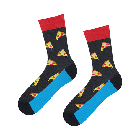 1 Paar von lustige Socken mit Pizza  | Herrensocken | SOXO