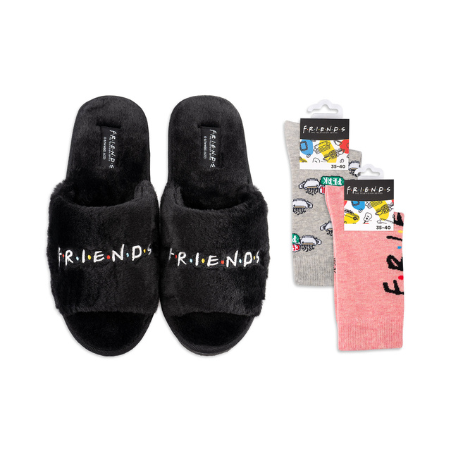 Damenpantoffeln SOXO und Damensocken Serie Friends