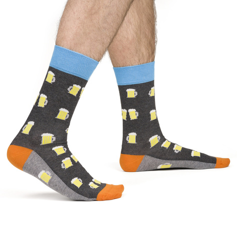 Bunte Set 4x Herrensocken SOXO GOOD STUFF Geschenk Pizza