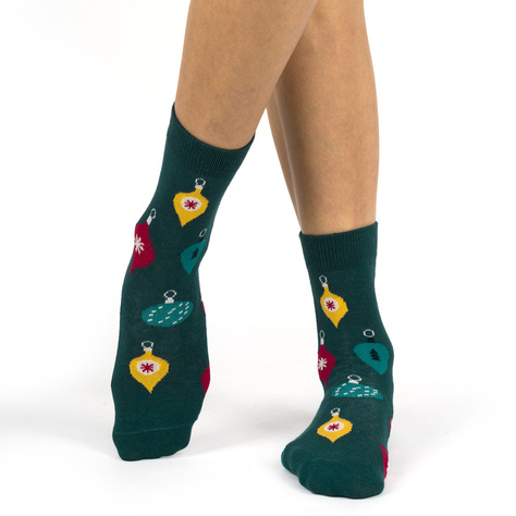 4 Paar von lustigen Socken mit Weihnachtsmotiv in einzigartiger Verpackung | Damensocken | SOXO