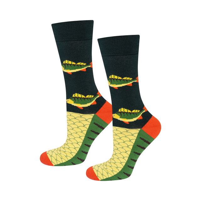 1 Paare von lustigen Socken mit Barschmotiv in einzigartiger Verpackung | Herrensocken | SOXO