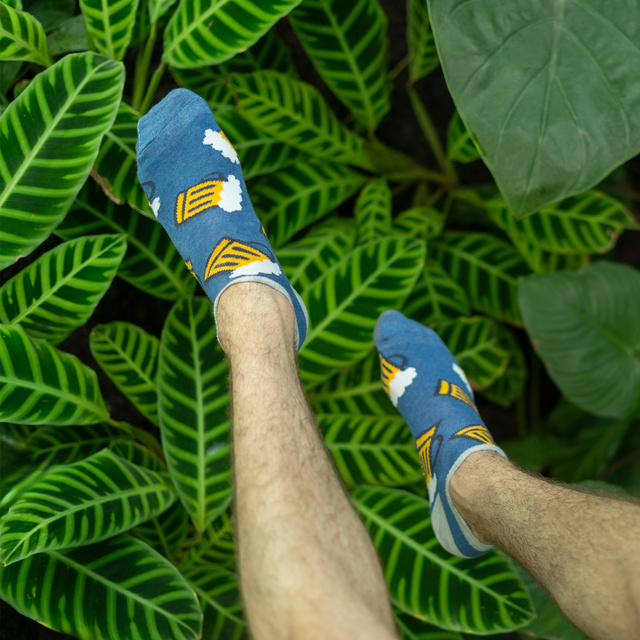  Set mit 3x lustigen Kurze Herrensocken Pizza + Bier + Ei mit Speck  | SOXO 