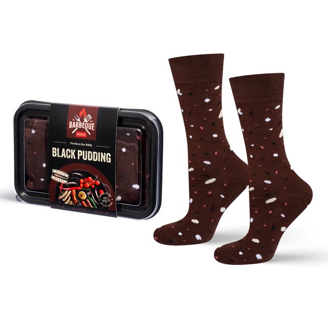 Socken mit Black Pudding-Motiv