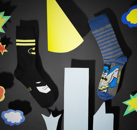 1 Paar von lustige Socken mit Batman DC Comics | Herrensocken | SOXO