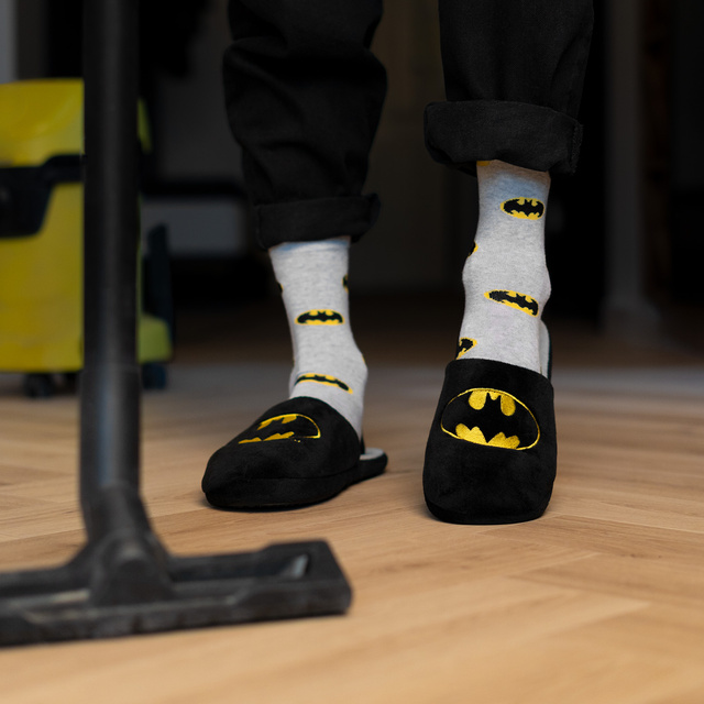 Set Socken + Hausschuhe mit Batman-Motiv