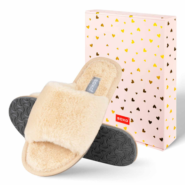 Damen-Hausschuhe Beige
