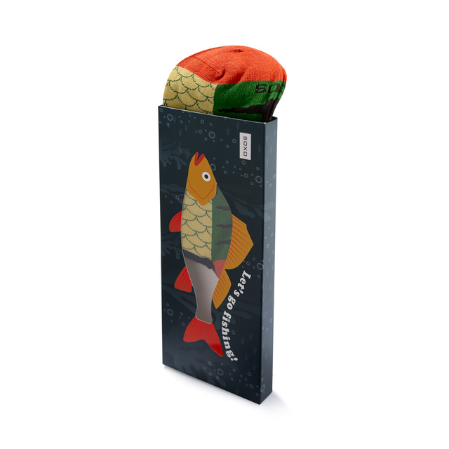 1 Paare von lustigen Socken mit Barschmotiv in einzigartiger Verpackung | Herrensocken | SOXO
