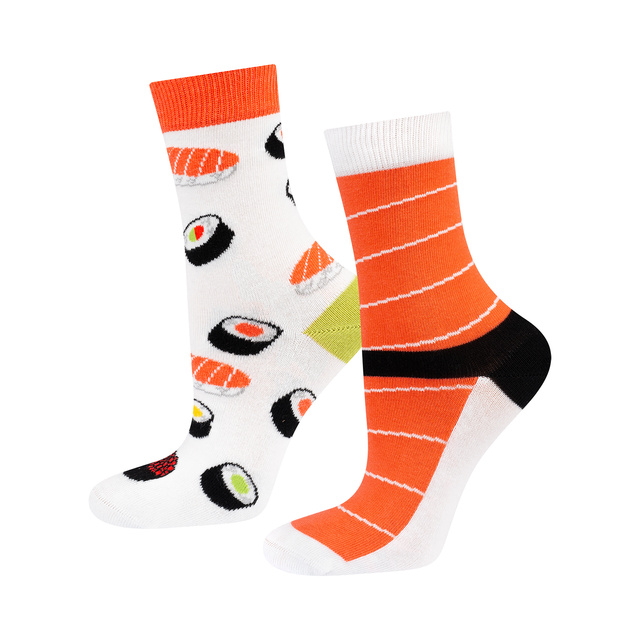 Buntes Set 5x Damen Socken SOXO nicht übereinstimmende Geschenk Pizza