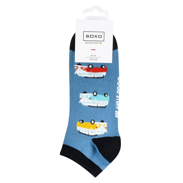 Set mit 4x bunten Kurze Herrensocken Bus + Fahrrad + Bier | SOXO