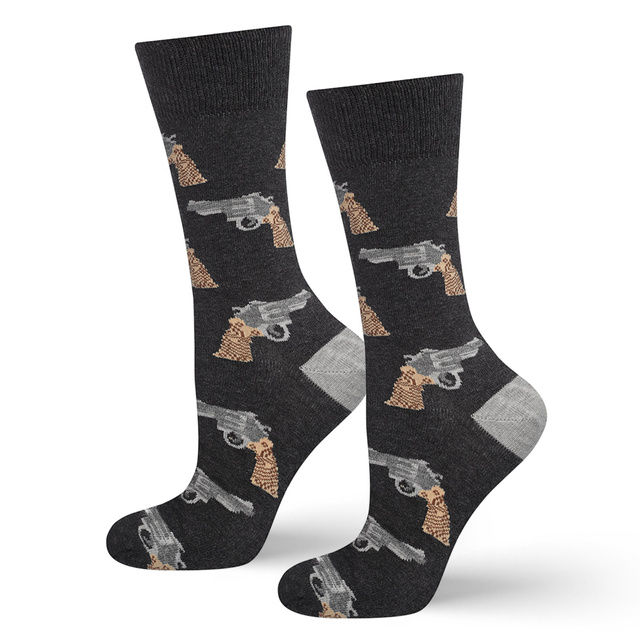 1 Paar von lustige Socken mit Revolver  | Herrensocken | SOXO