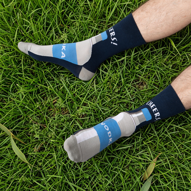 Socken mit Wodka-Motiv 3er-Pack