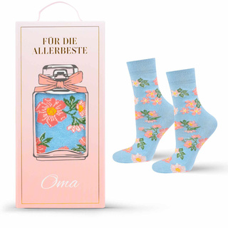 Socken mit Parfüm-Motiv