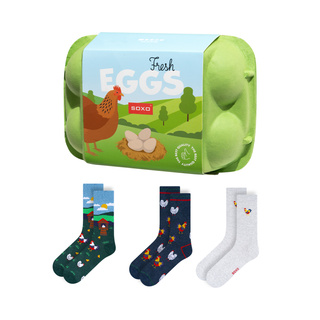 Socken Landeier im Eierkarton 3er-Pack