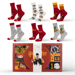 Adventskalender mit Socken Harry Potter 6er-Pack
