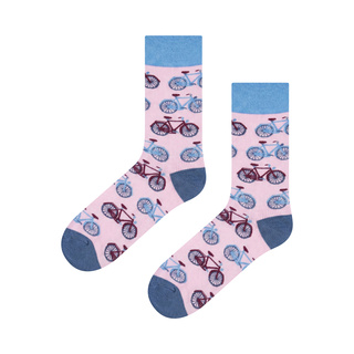 Socken mit Fahrrad-Motiv