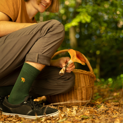 4 Paare von lustigen Socken mit Pilzmotiv in einzigartiger Verpackung | Herrensocken | SOXO