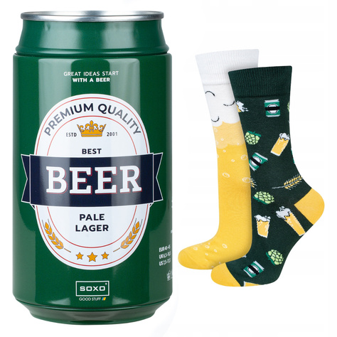 Set mit 2x bunten Herrensocken Bier + Vodka | SOXO