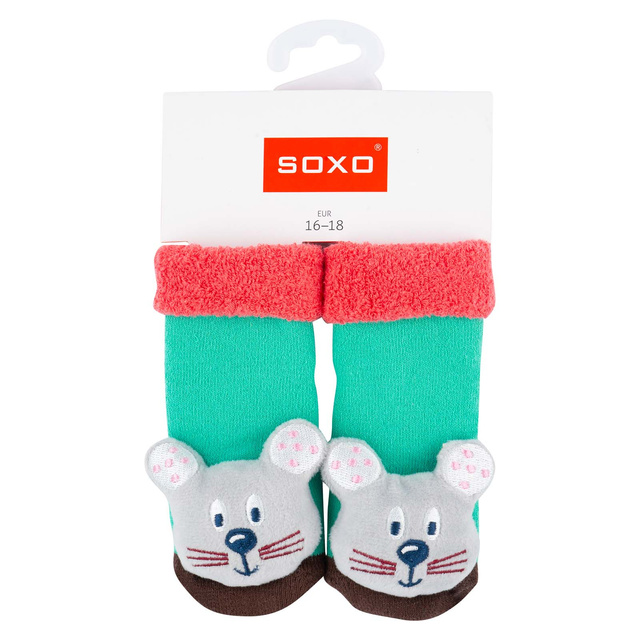 1 Paare von lustige Socken mit Rassel | Babysocken | SOXO