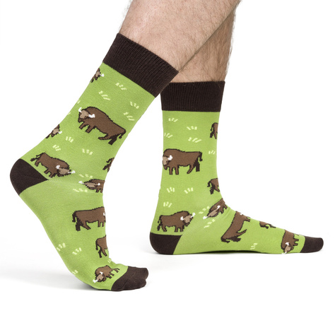 Set mit 3 x Herrensocken SOXO Bär, Bison