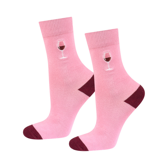 3 Paar von lustigen Socken mit Rotwinemotiv einzigartiger Verpackung| Damensocken | SOXO