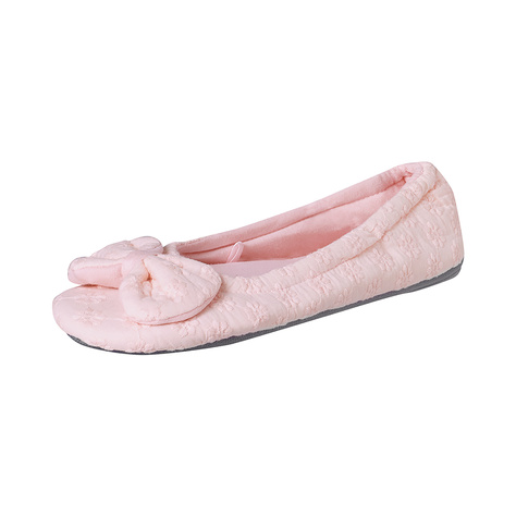 SOXO bequem Damen Hausschuhe | rosa Ballerinas