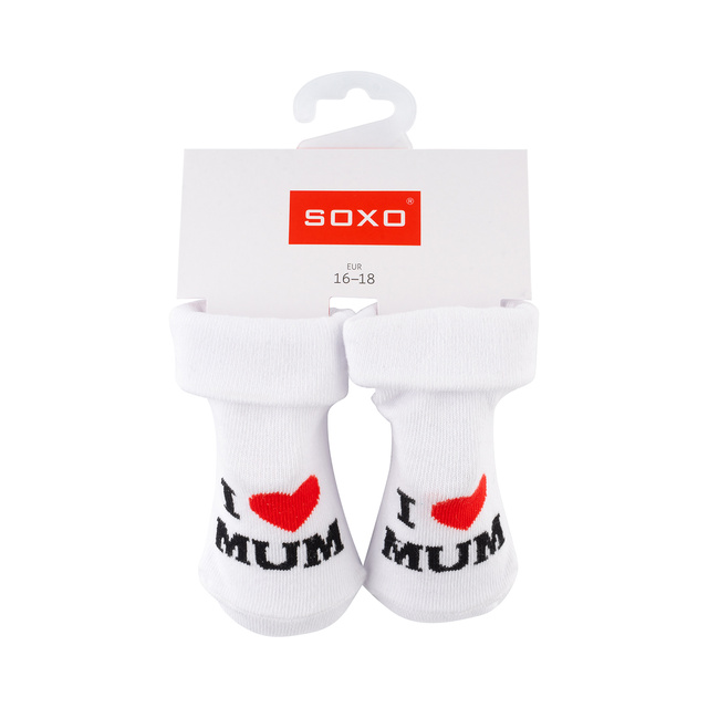 Set mit 2x Bunte Babysocken mit Aufschrift | SOXO
